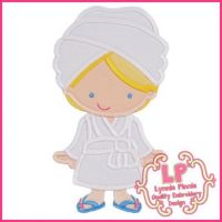 Spa Girl 2 Applique 4x4 5x7 6x10 SVG