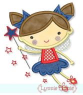 Star Fairy Applique 4x4 5x7 6x10