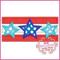 Stars and Stripes Applique 4x4 5x7 6x10 SVG