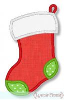 Simple Stocking Applique 4x4 5x7