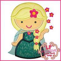 Sunflower Queen Cutie Applique 4x4 5x7 6x10 7x11 SVG