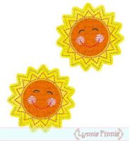 Happy Sunshine Felt Clippies Design 4x4