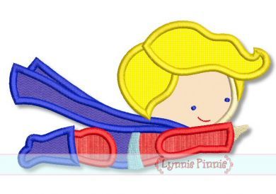 Superhero 3 - Flying Boy Applique 4x4 5x7 6x10 SVG