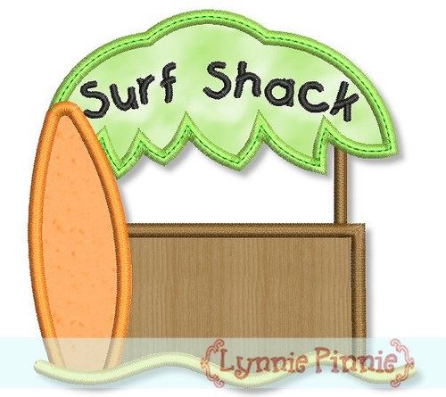 Surf Shack Applique 4x4 5x7 6x10