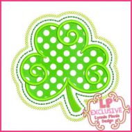 Swirly Shamrock Applique 4x4 5x7 6x10 7x11 SVG