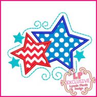 Swirly Stars Applique 4x4 5x7 6x10 SVG