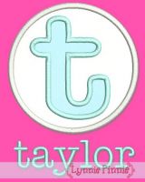 Applique Taylor Monogram Font Set 5x7