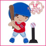 T-Ball Boy Applique 4x4 5x7 6x10 SVG