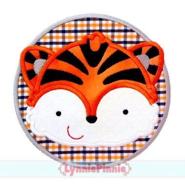 Tiger Circle Applique 4x4 5x7 6x10 7x11 SVG