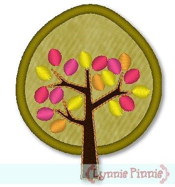 Applique Fall Tree 2 4x4 & 5x7