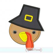 Boy Turkey Face 4x4 5x7 6x10 SVG