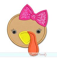 Girl Turkey Face 4x4 5x7 6x10 SVG