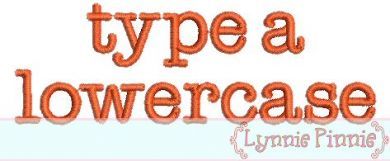 Type A Embroidery Font - 2 sizes 4x4