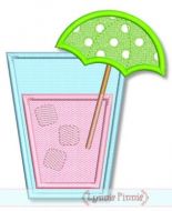 Umbrella Drink Applique 4x4 5x7 6x10 SVG