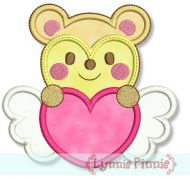 Sweetheart Valentine Hamster Applique 4x4 5x7