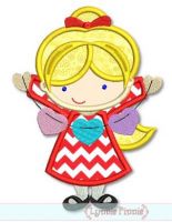 Valentine Cutie Girl Applique 4x4 5x7 6x10 SVG