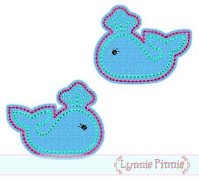 Whale Felt Clippies Design 4x4