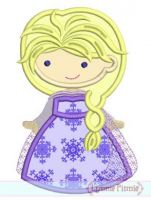 Winter Queen Cutie Applique 4x4 5x7 6x10 SVG