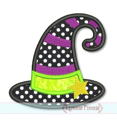 Witch Hat Applique 4x4 5x7 6x10 7x11 SVG