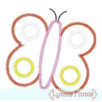 Zig Zag Butterfly Applique 4x4 5x7 6x10