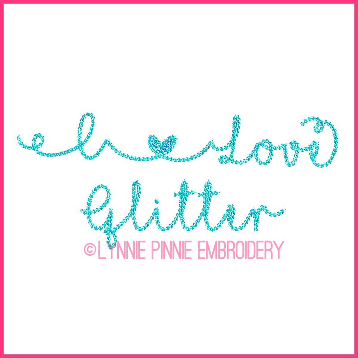 I Love Glitter Chain Stitch Font with Alternates and Swirls DIGITAL ...