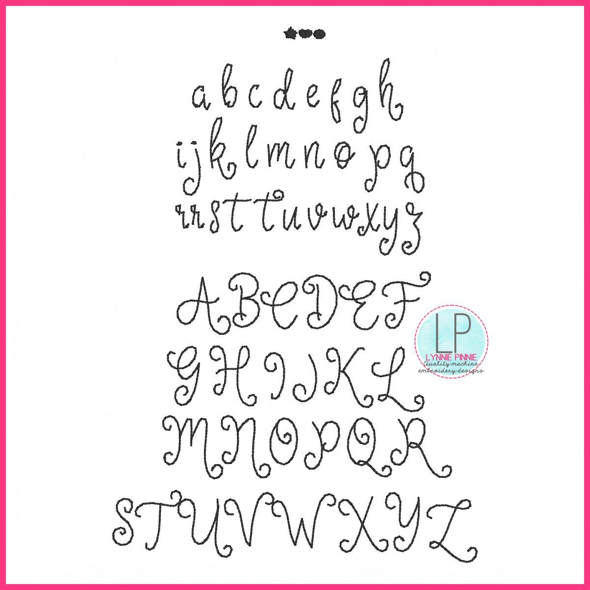 Arielle Tiny Script Font DIGITAL Embroidery Machine File -- 4 sizes ...