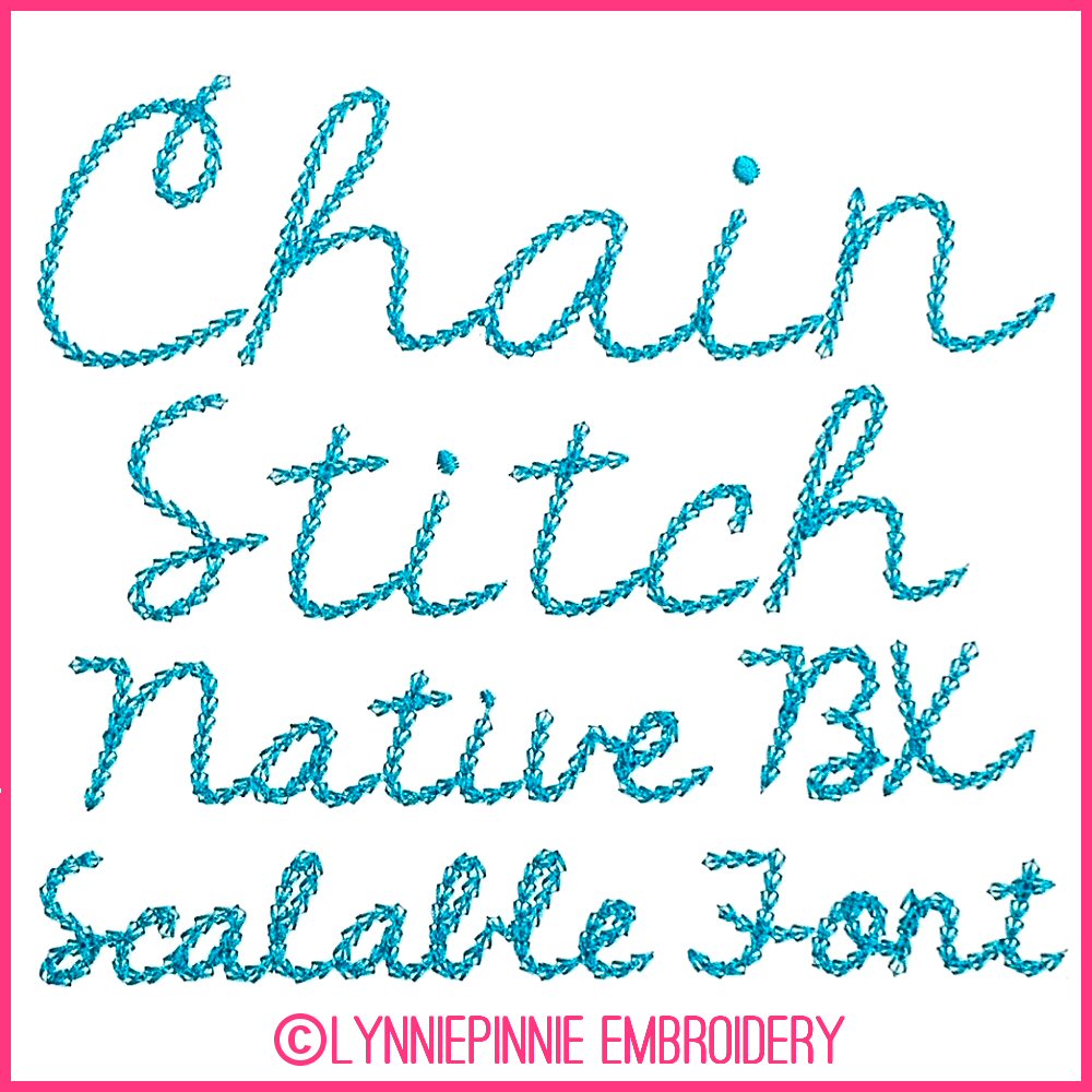 The Fighter Chain Stitch Font Uppercase & Lowercase Font DIGITAL ...