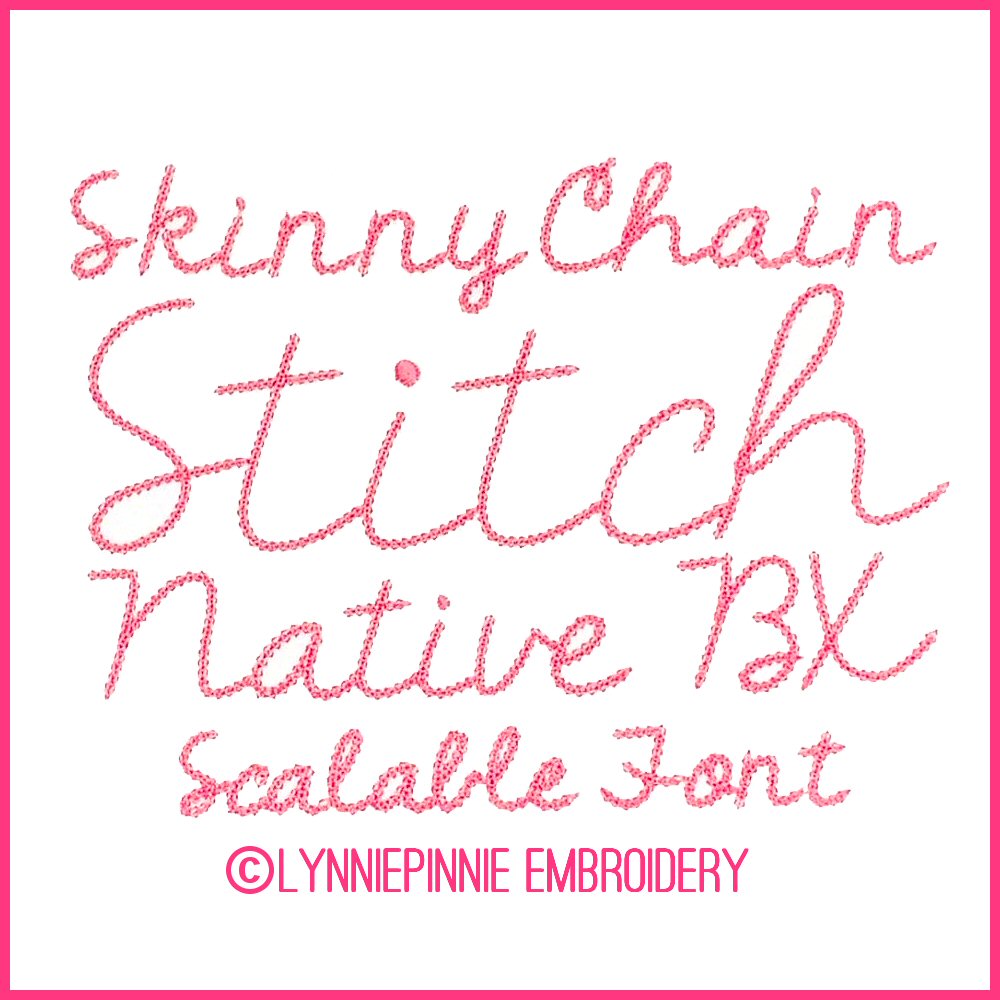 The Fighter Skinny Chain Stitch Font Uppercase & Lowercase Font DIGITAL ...