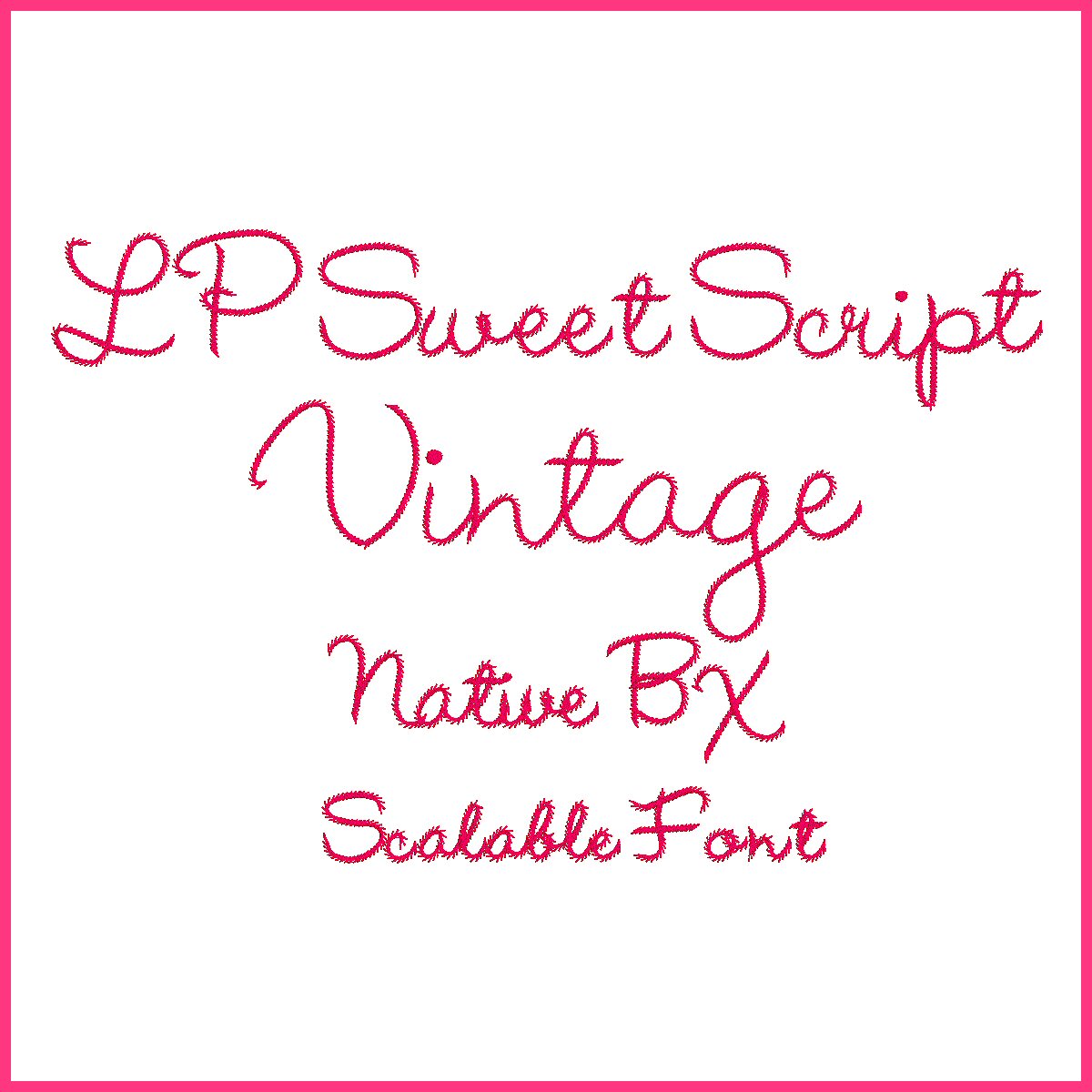 Sweet Script Bold Vintage Stitch Font Uppercase & Lowercase Font ...
